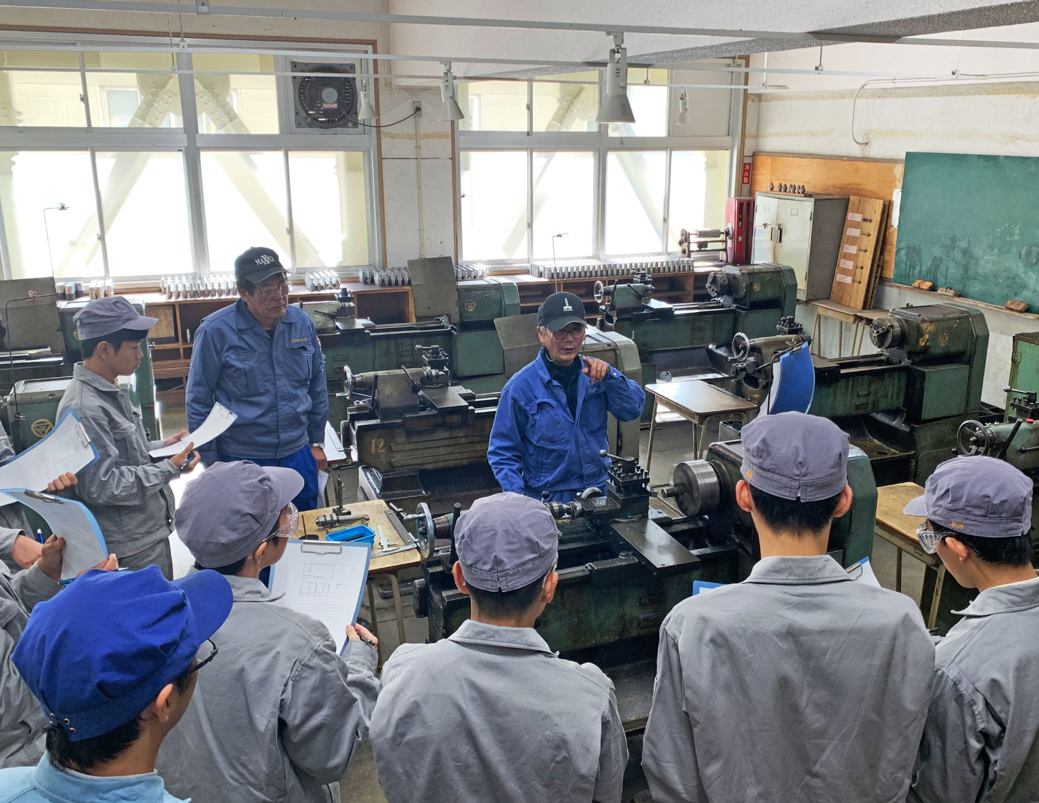 Image of young people learning about technology